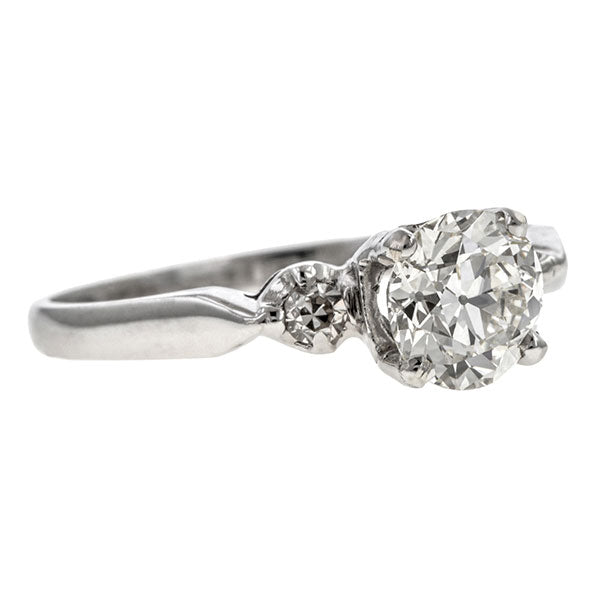 Vintage Engagement Ring, Circular Brilliant 0.86ct. sold by Doyle & Doyle vintage and antique jewelry boutique.