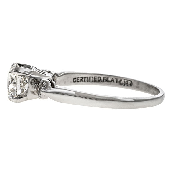 Vintage Engagement Ring, Circular Brilliant 0.86ct. sold by Doyle & Doyle vintage and antique jewelry boutique.