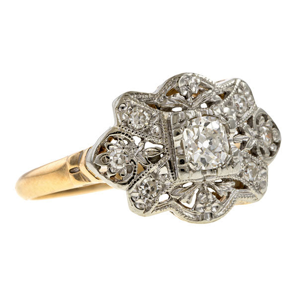 Art Deco Diamond Ring, Old Mine 0.25ct. sold by Doyle & Doyle vintage and antique jewelry boutique.