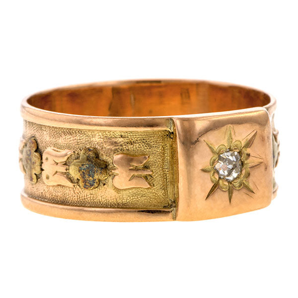 Victorian Diamond Wedding Band sold by Doyle and Doyle an antique and vintage jewelry boutique