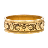 Antique Gold Patterned Wedding Band, from Doyle & Doyle vintage and antique jewelry boutique.