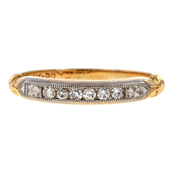 Vintage Diamond Wedding Band Ring sold by Doyle & Doyle vintage and antique jewelry boutique.