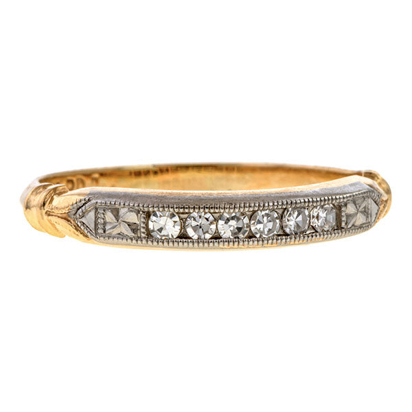 Vintage Diamond Wedding Band Ring sold by Doyle & Doyle vintage and antique jewelry boutique.
