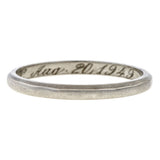 Vintage Platinum Wedding Band sold by Doyle & Doyle vintage and antique jewelry boutique.