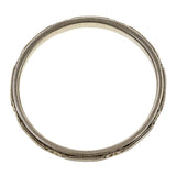 Vintage Patterned Wedding Band, White Gold sold by Doyle & Doyle vintage and antique jewelry boutique.