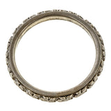 Vintage Patterned Wedding Band, White Gold sold by Doyle & Doyle vintage and antique jewelry boutique.