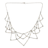 Vintage Diamond & Pearl Festoon Necklace sold by Doyle & Doyle an antique & vintage jewelry boutique.