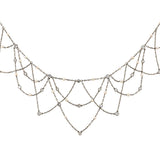 Vintage Diamond & Pearl Festoon Necklace sold by Doyle & Doyle an antique & vintage jewelry boutique.