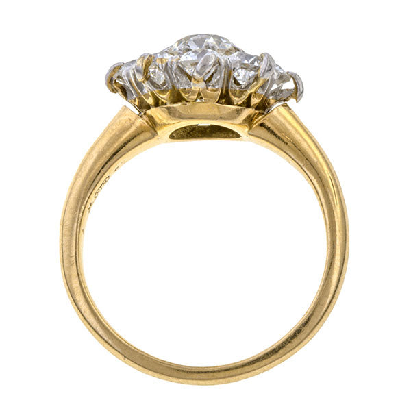 Antique Diamond Cluster Ring, Old Euro 0.33ct. sold by Doyle & Doyle vintage and antique jewelry boutique.