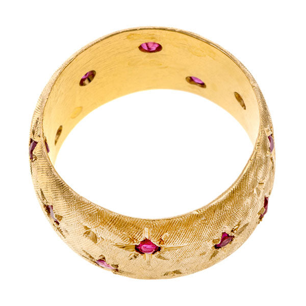 Vintage Ruby Star Ring sold by Doyle & Doyle vintage and antique jewelry boutique.