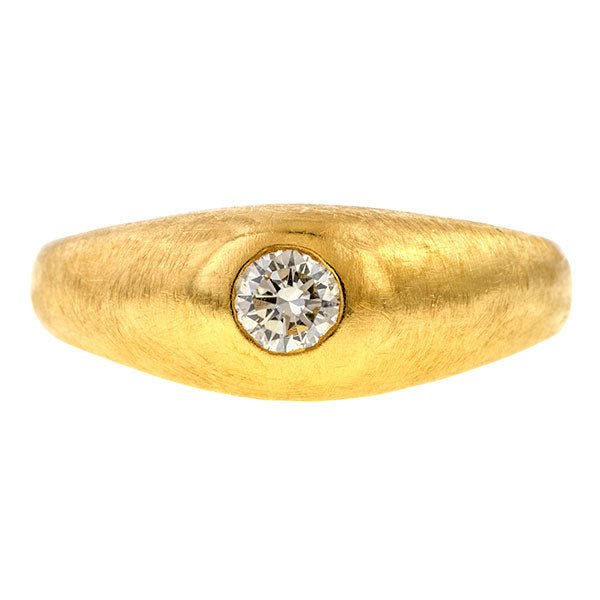 Antique Gypsy Set Diamond Ring, RBC 0.25ct. sold by Doyle & Doyle vintage and antique jewelry boutique.