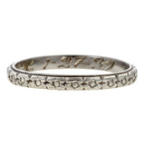 Art Deco Patterned Wedding Band sold by Doyle & Doyle vintage and antique jewelry boutique.
