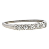 Vintage Diamond Wedding Band Ring, Size 7 3/4