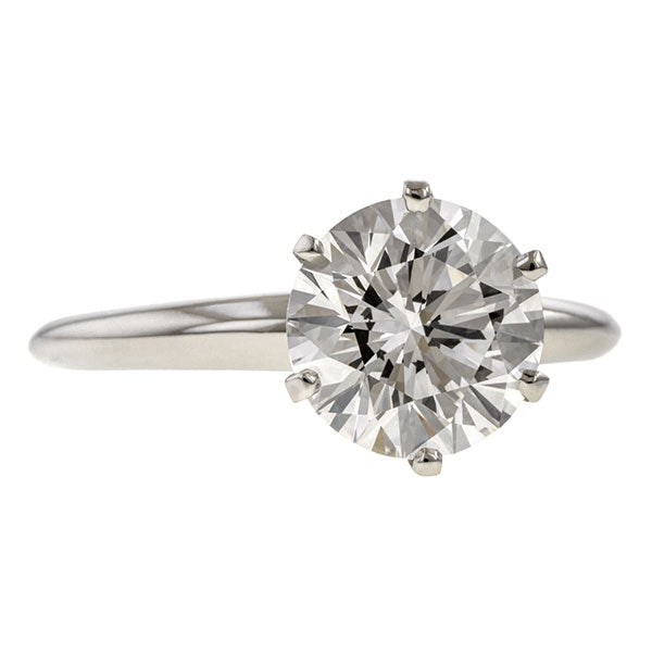 Vintage Solitaire Engagement Ring, RBC 2.08ct. sold by Doyle & Doyle vintage and antique jewelry boutique.