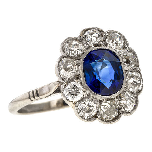 Vintage Sapphire and Diamond Ring, sold by Doyle & Doyle antique and vintage jewelry boutique