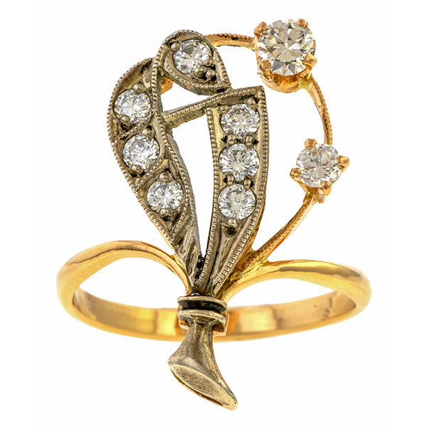 Vintage Diamond Ring sold by Doyle & Doyle vintage and antique jewelry boutique.