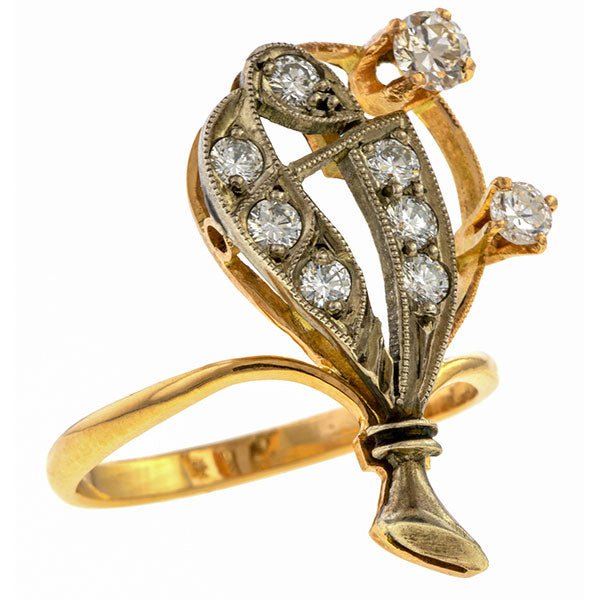 Vintage Diamond Ring sold by Doyle & Doyle vintage and antique jewelry boutique.
