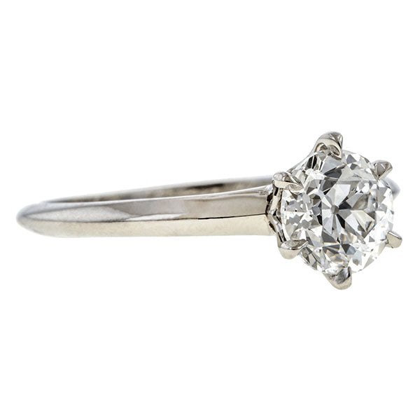Vintage Tiffany & Co. Solitaire Engagement Ring, RBC 1.10ct. sold by Doyle & Doyle vintage and antique jewelry boutique.