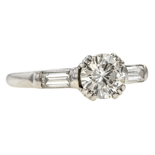 Vintage Diamond Engagement Ring, RBC 0.93ct. sold by Doyle & Doyle vintage and antique jewelry boutique.