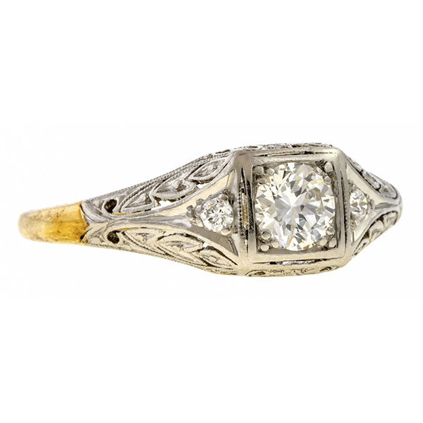 Art Deco Diamond Ring, Euro 0.43ct sold by Doyle & Doyle vintage and antique jewelry boutique
