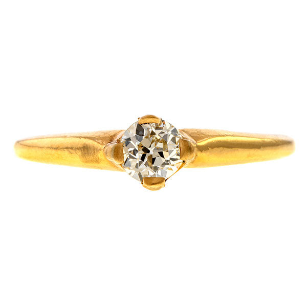 Estate Diamond Ring, Old Euro 0.35ct. sold by Doyle & Doyle vintage and antique jewelry boutique.