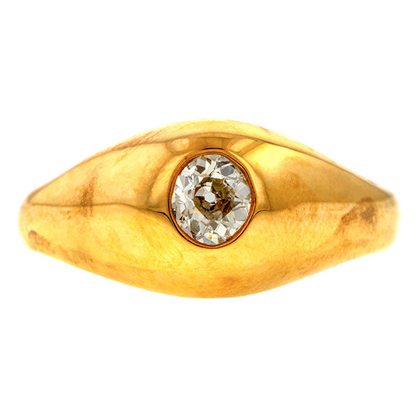 Estate Gypsy Set Ring sold by Doyle & Doyle vintage and antique jewelry boutique.