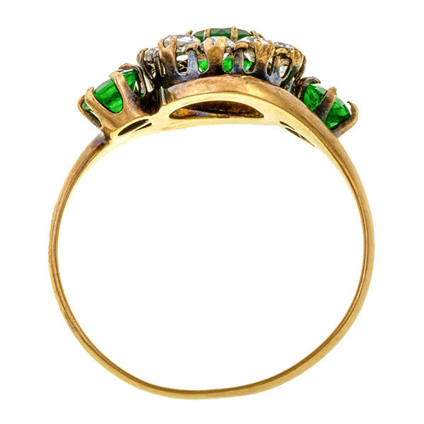 Antique Emerald & Diamond Ring sold by Doyle & Doyle an antique & vintage jewelry boutique. 