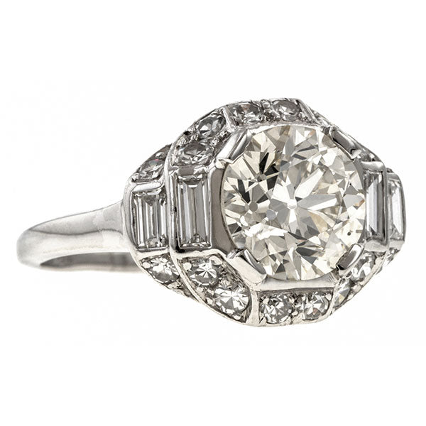 Vintage Engagement Ring, RBC 1.92ct. sold by Doyle and Doyle an antique and vintag jewelry boutique.