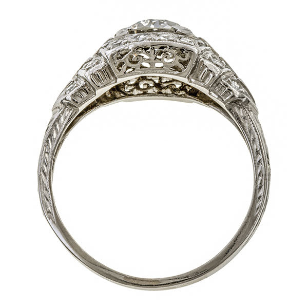 Vintage Engagement Ring, Old Euro 1.18ct. sold by Doyle and Doyle and antique and vintage jewelry boutique.