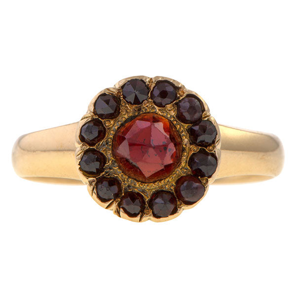 Vintage Garnet Ring sold by Doyle & Doyle and antique & vintage jewelry boutique.
