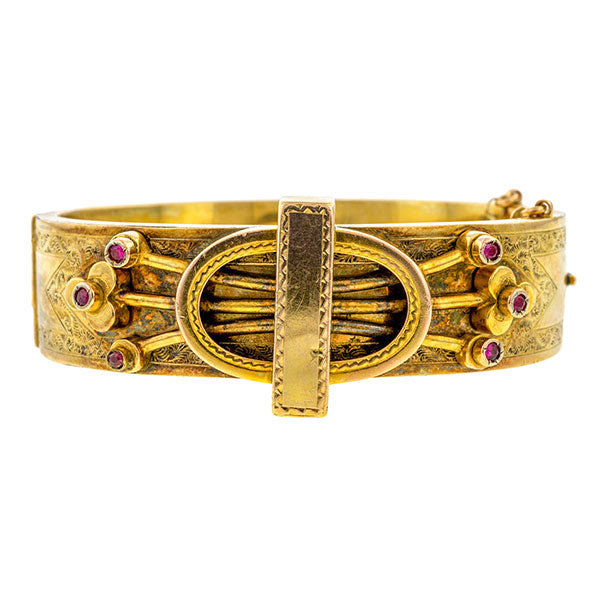 Victorian Bangle Bracelet sold by Doyle and Doyle an antique and vintage jewelry boutique.
