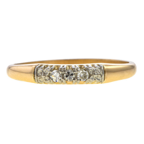 Vintage Diamond Wedding Band sold by Doyle & Doyle an antique and vintage jewelry boutique.