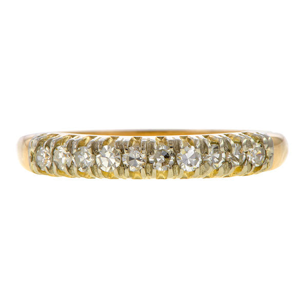 Vintage Diamond Wedding Band Ring sold by Doyle and Doyle an antique and vintage jewelry boutique.