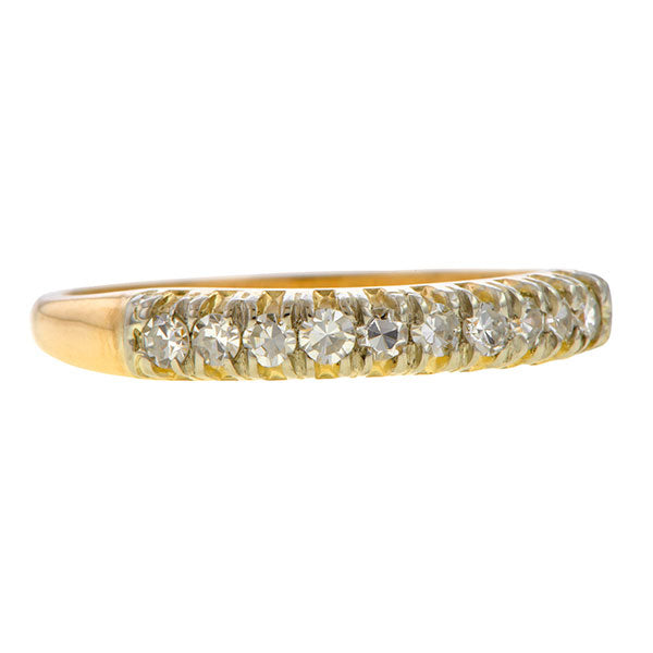 Vintage Diamond Wedding Band Ring sold by Doyle and Doyle an antique and vintage jewelry boutique.