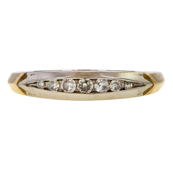 Vintage Diamond Wedding Band sold by Doyle & Doyle an antique and vintage jewelry boutique.
