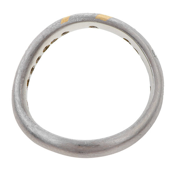 Vintage Two-toned Diamond Band sold by Doyle and Doyle an antique and vintage jewelry boutique
