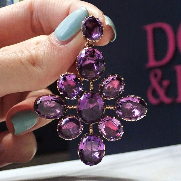 Victorian Amethyst Pendant Necklace sold by Doyle and Doyle an antique and vintage jewelry boutique.