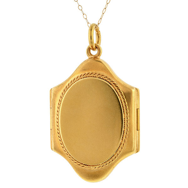 Victorian Multipage Locket Pendant sold by Doyle and Doyle an antique and vintage jewelry boutique.