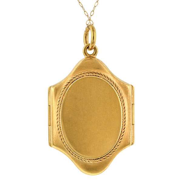 Victorian Multipage Locket Pendant sold by Doyle and Doyle an antique and vintage jewelry boutique.