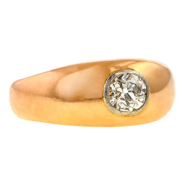 Vintage Gypsy Set Diamond Ring, 0.70ct. sold by Doyle & Doyle an antique & vintage jewelry boutique.