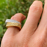Estate Yellow & White Diamond Ring sold by Doyle and Doyle an antique and vintage jewelry boutique 