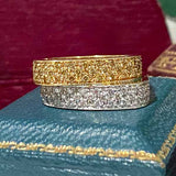 Estate Yellow & White Diamond Ring sold by Doyle and Doyle an antique and vintage jewelry boutique