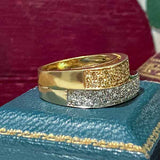 Estate Yellow & White Diamond Ring sold by Doyle and Doyle an antique and vintage jewelry boutique