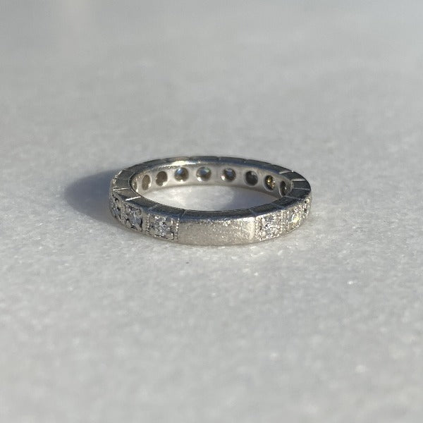 Vintage Square Outline Eternity Band sold by Doyle & Doyle an antique and vintage jewelry boutique.