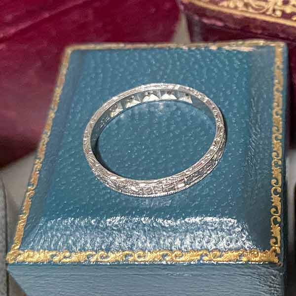 Vintage Diamond Wedding Band Ring sold by Doyle and Doyle an antique and vintage jewelry boutique