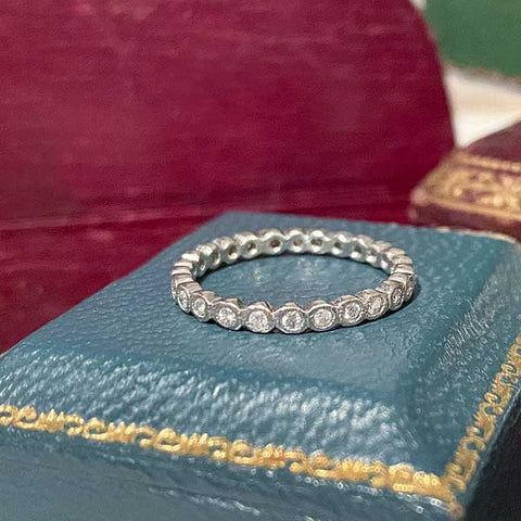 Vintage Diamond Eternity Wedding Band Ring sold by Doyle and Doyle an antique and vintage jewelry boutique