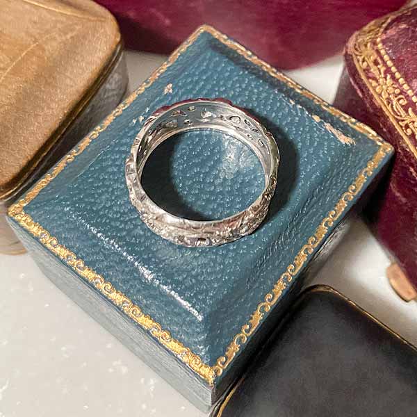 Vintage Patterned Diamond Wedding sold by Doyle and Doyle an antique and vintage jewelry boutique
