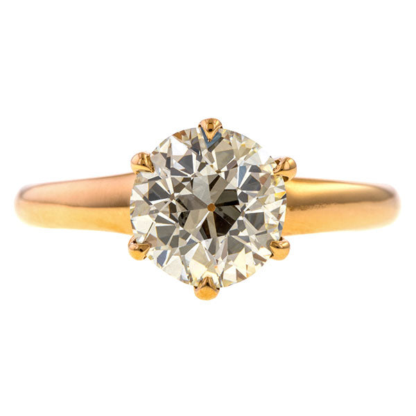 Vintage Solitaire Engagement Ring, Old European 1.55ct. sold by Doyle and Doyle an antique and vintage jewelry boutique