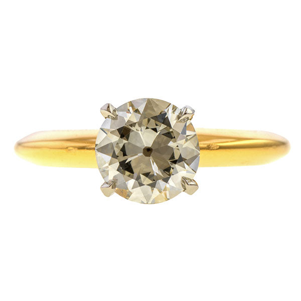 Vintage Solitaire Engagement Ring, Circular Brilliant 1.11ct. sold by Doyle and Doyle an antique and vintage jewelry boutique