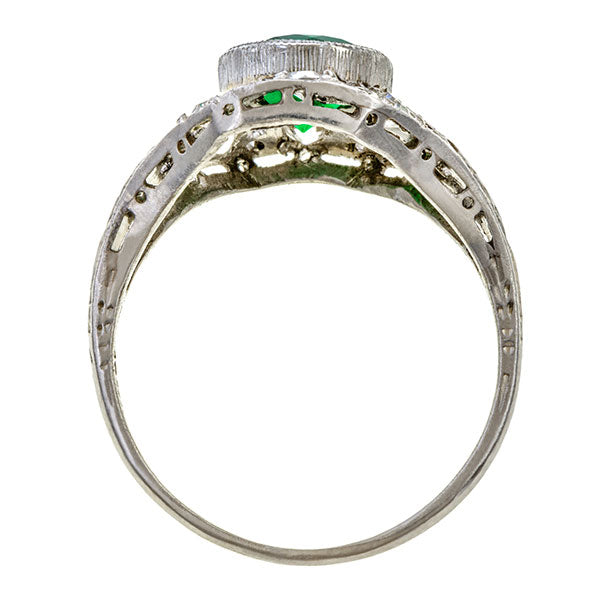 Art Deco Emerald Ring, 1.01ct. sold by Doyle & Doyle an antique and vintage jewelry store.